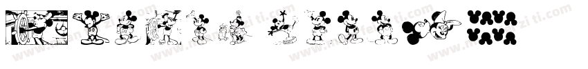 Mickey Shadow字体下载字体转换